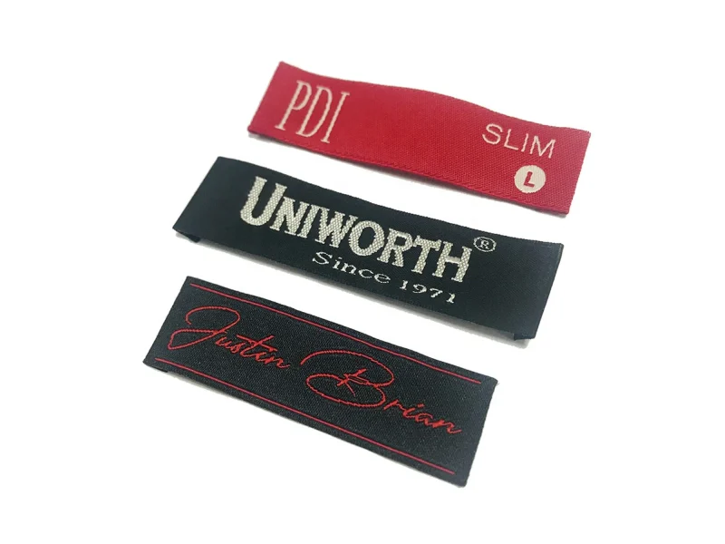 Birmingham Size Labels 2 Birmingham Size Labels shown as a UK textile label manufacturing example with printed fabric label and care label