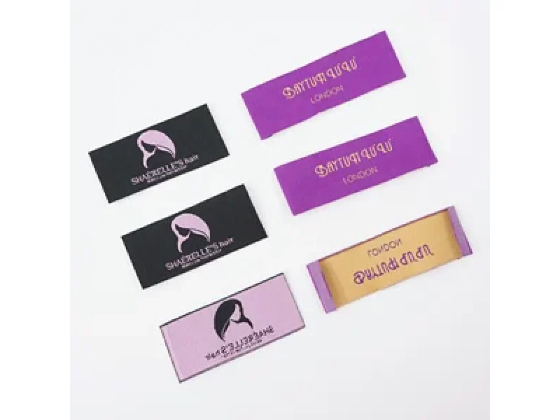 Woven Labels shown as a UK textile label manufacturing example with woven textile label example
