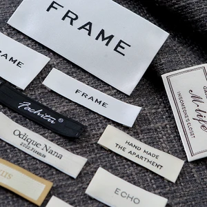 Custom Clothing Labels: Complete Buyer & Ordering Guide 3 Custom Clothing Labels shown as a UK textile label manufacturing example with hang tag size label and patch label application