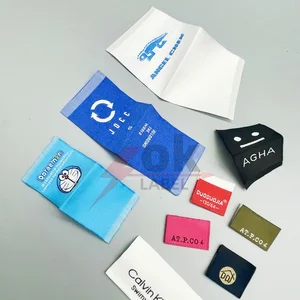 Custom Textile Labels shown as a UK textile label manufacturing example with printed fabric label and care label