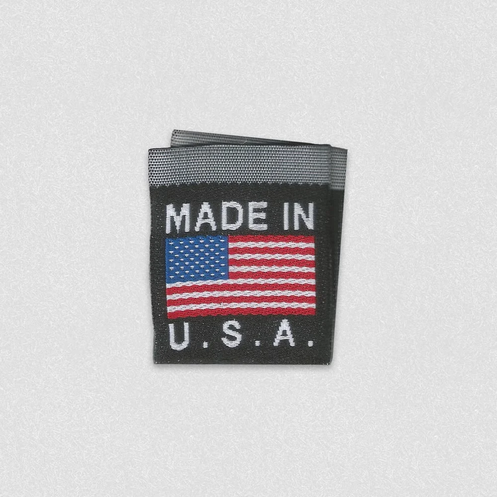 Black Flag Fold Made in USA with Flag manufactured by LabelGo