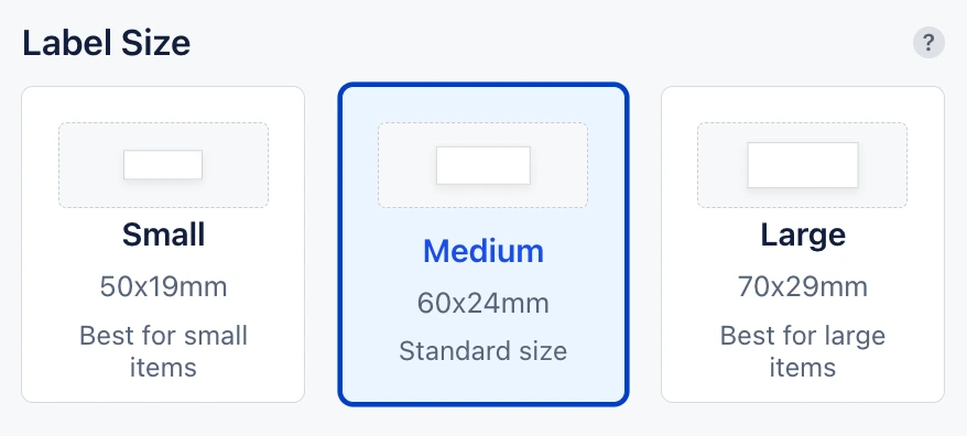 Set Label Size